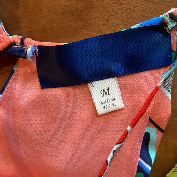 Silky lined southwest Aztec print style mini dress Size M - Picture 9 of 9